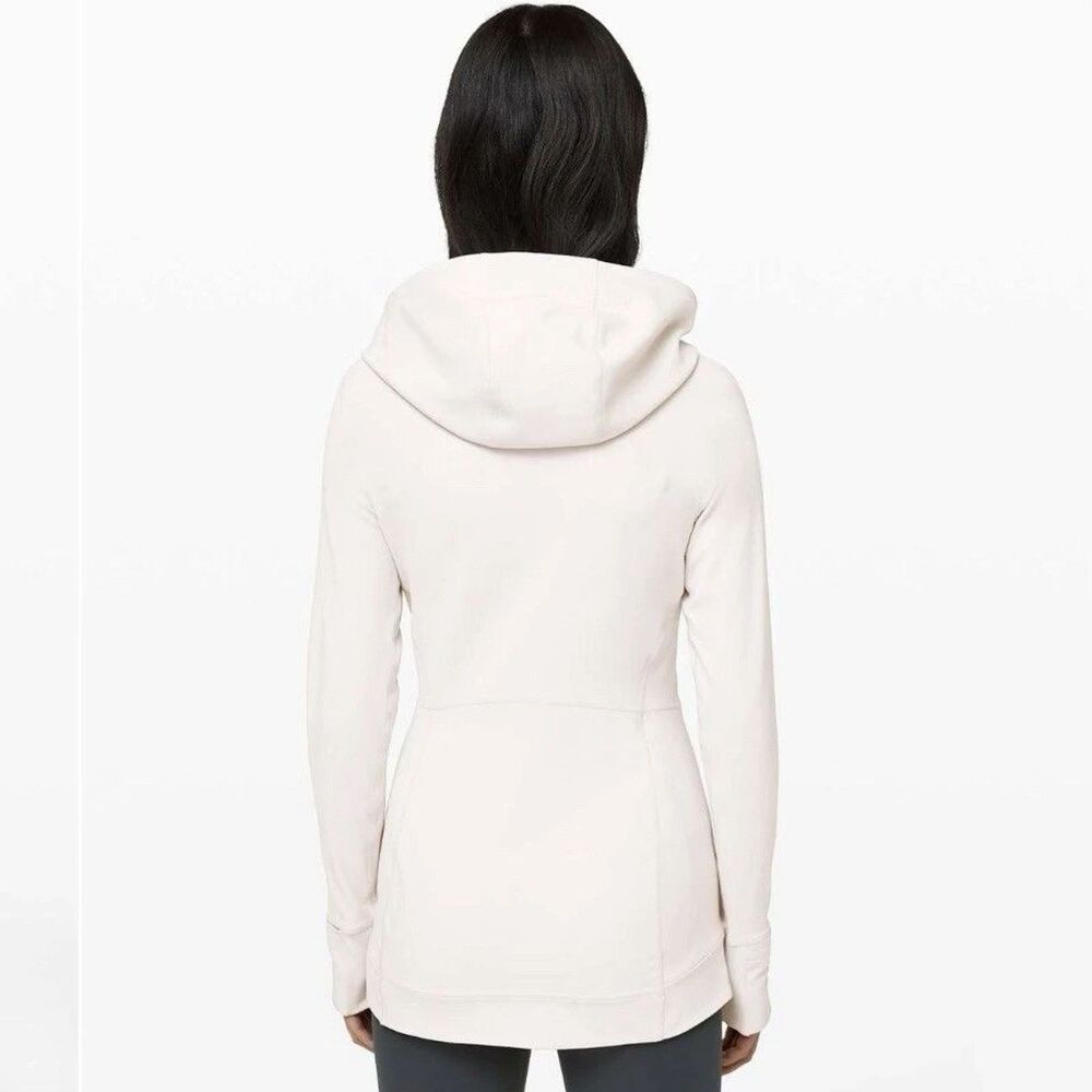 Lululemon Every Journey Hoodie Women 4 Light Chrome Nulu Asymmetric Zip - Picture 2 of 8